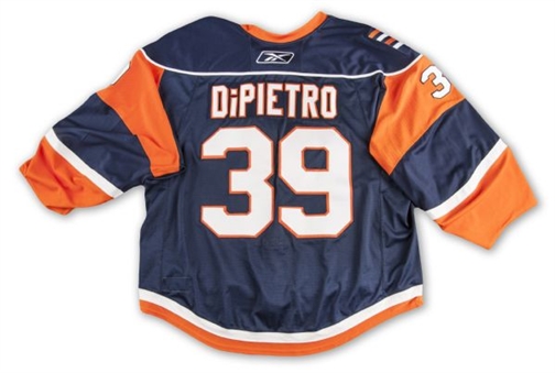 2007-08 Rick DiPietro Game Worn New York Islanders Home Jersey (Islanders/MeiGray)